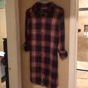 Banana republic flannel dress